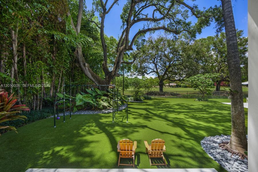 Exterior details and patio area of a home in , Coral Gables (Image 29).
