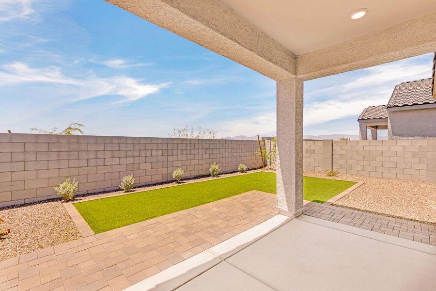 Exterior details and patio area of a home in Blackhawk, Tucson (Image 2). Exterior details and patio area of a home in Blackhawk, Tucson (Image 2).