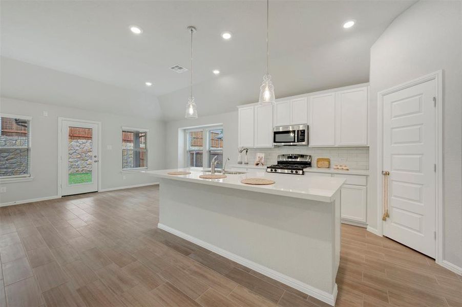 Furnished interior view inside a new home in Woodstone, Providence Village (Image 5).