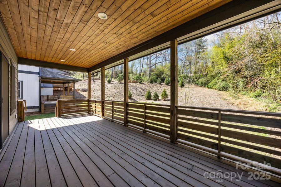 Expansive covered back deck