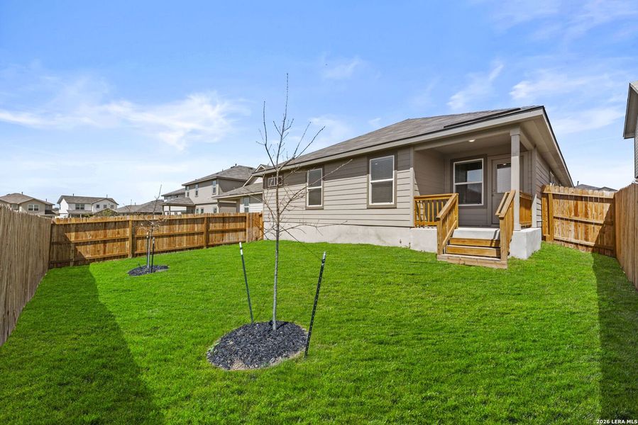Exterior details and patio area of a home in Stonehill, San Antonio (Image 2). Exterior details and patio area of a home in Stonehill, San Antonio (Image 2).