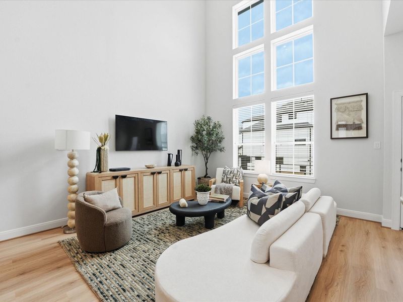 Furnished interior view inside a new home in Uptown District, Houston (Image 12). Furnished interior view inside a new home in Uptown District, Houston (Image 12).