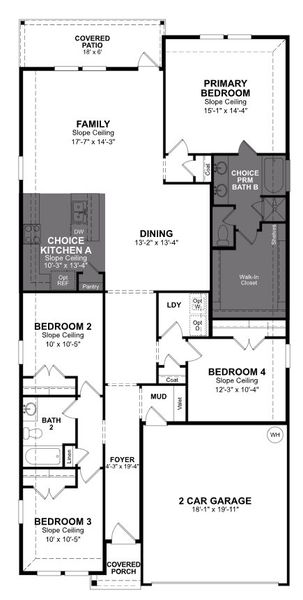 2D floor plan layout of this home in Hunter's Ranch, San Antonio, TX (Image 2). 2D floor plan layout of this home in Hunter's Ranch, San Antonio, TX (Image 2).