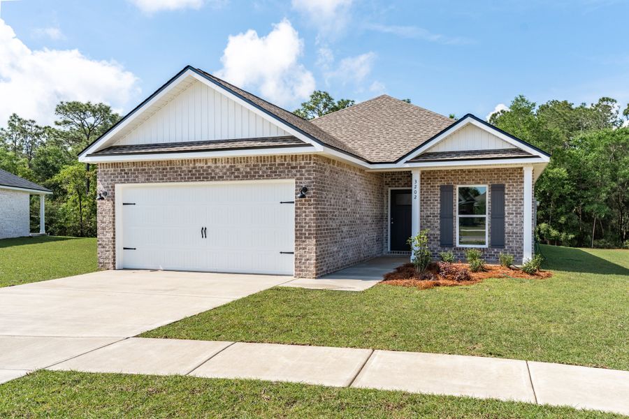 Representative exterior photo of a completed home built from the Georgia by CJL Homes in Blossom Grove, Crestview, FL (Image 21).