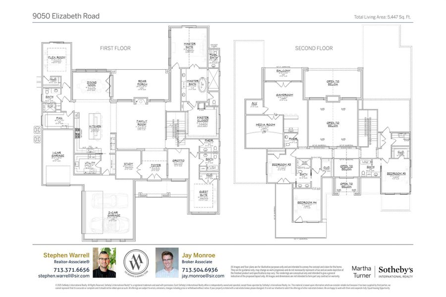 First and Second Floor Combined - Floorplans
