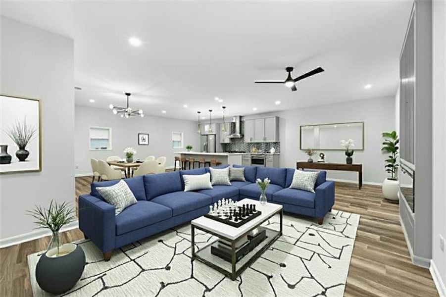 Furnished interior view inside a new home in , Atlanta (Image 6).