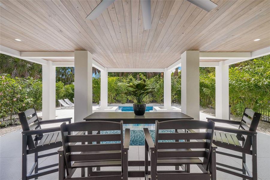 Exterior details and patio area of a home in , Sarasota (Image 25).