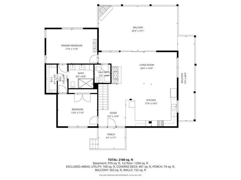 2D floor plan layout of this home in , Mineral Bluff, GA (Image 6).