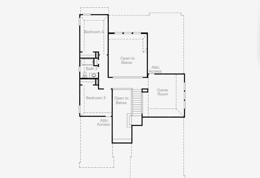2D floor plan layout for the Goodrich by Coventry Homes in Highland Village 50' and 55', Georgetown, TX (Image 30). 2D floor plan layout for the Goodrich by Coventry Homes in Highland Village 50' and 55', Georgetown, TX (Image 30).