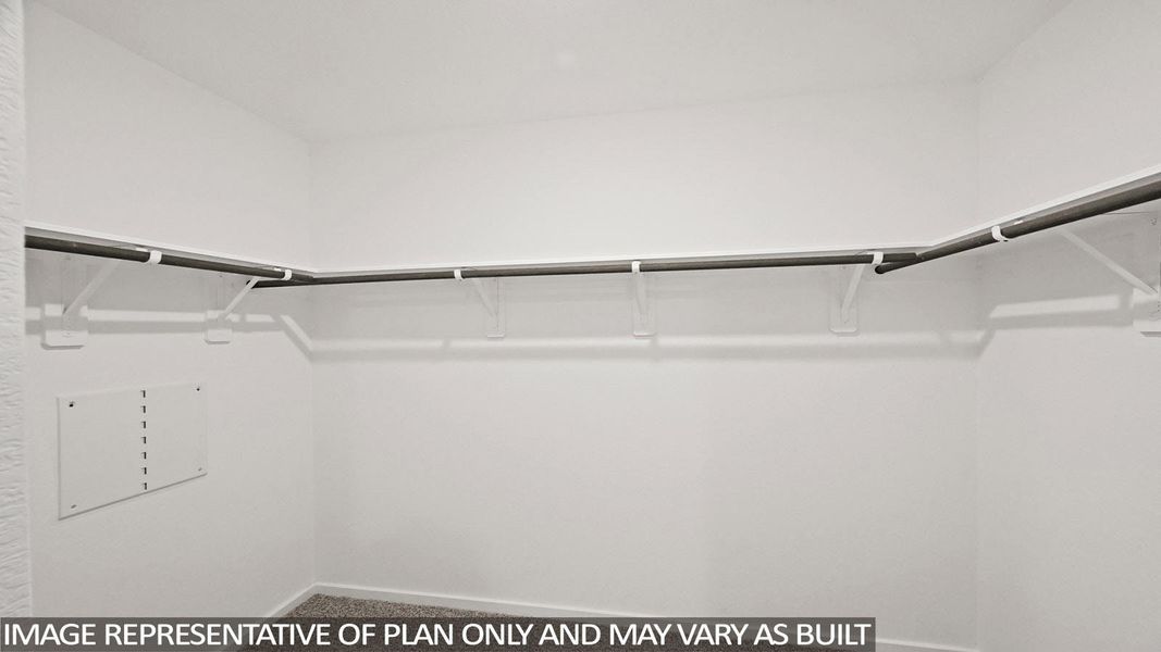 Walk in closet with carpet floors