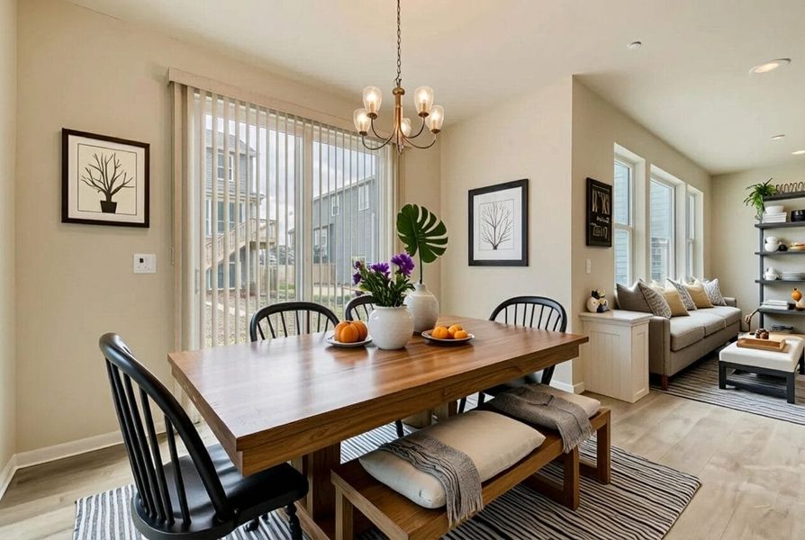 Furnished interior view inside a new home in Buffalo Highlands – Commerce City, Commerce City (Image 5).