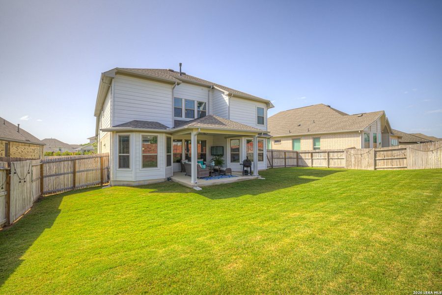 Exterior details and patio area of a home in Buffalo Crossing, Cibolo (Image 3).