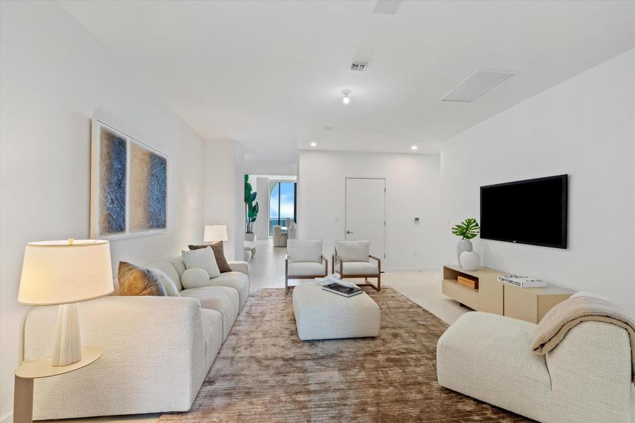 Furnished interior view inside a new home in Casamar, Pompano Beach (Image 17). Furnished interior view inside a new home in Casamar, Pompano Beach (Image 17).