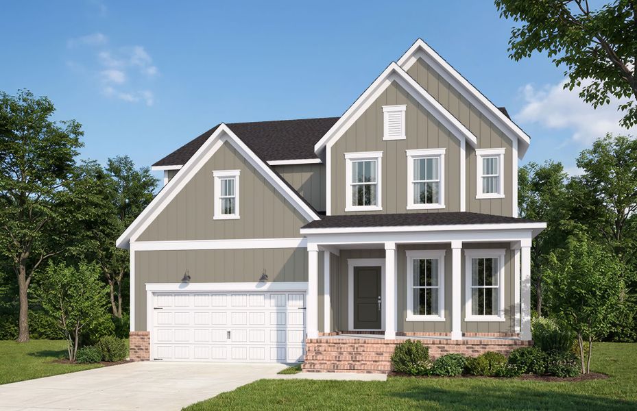 Representative exterior photo of a completed home built from the Continental by Pulte Homes in Everbrook, Angier, NC (Image 20).