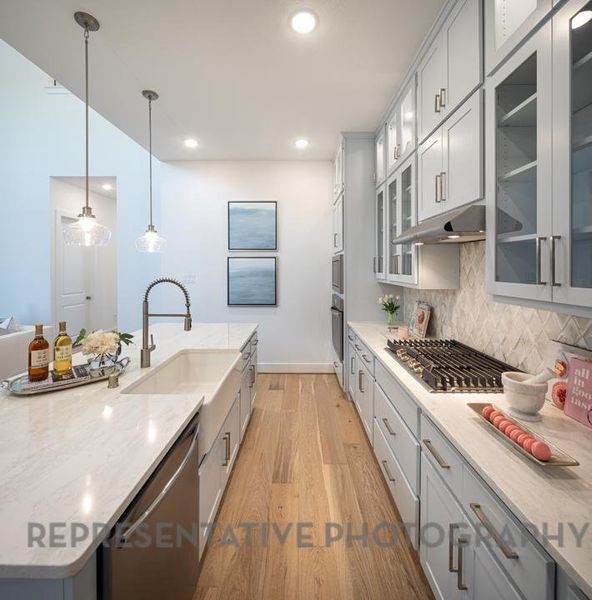 Furnished interior view inside a new home in Bridgeland Central: The Villas, Cypress (Image 7).