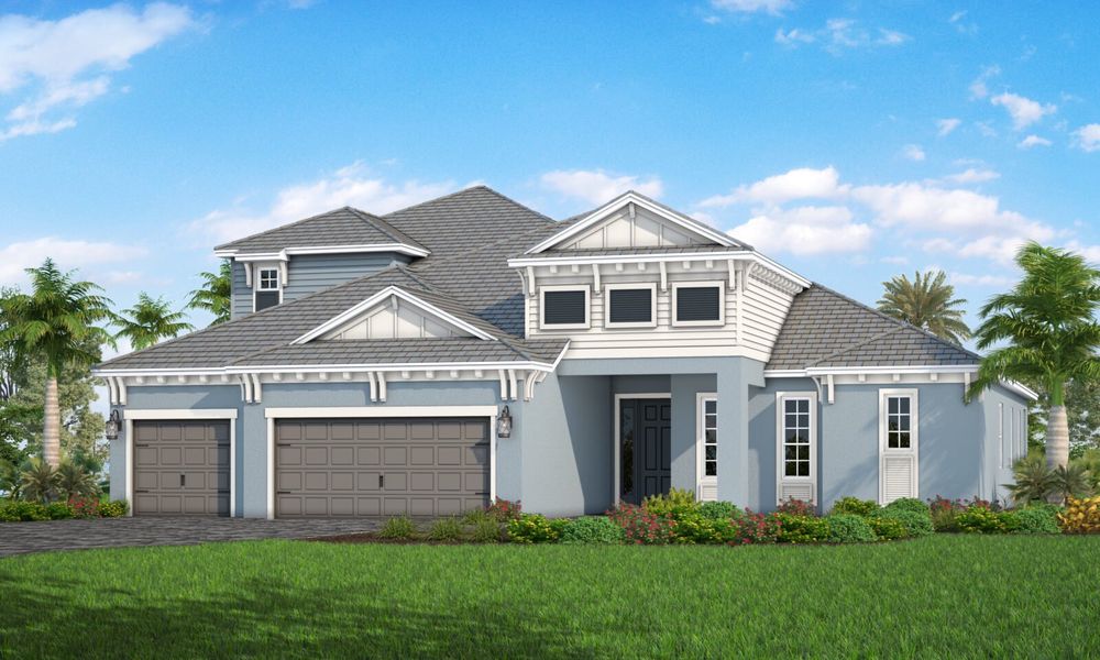Representative exterior photo of a completed home built from the Kiawah 2 by Neal Communities in SkySail, Naples, FL (Image 20).