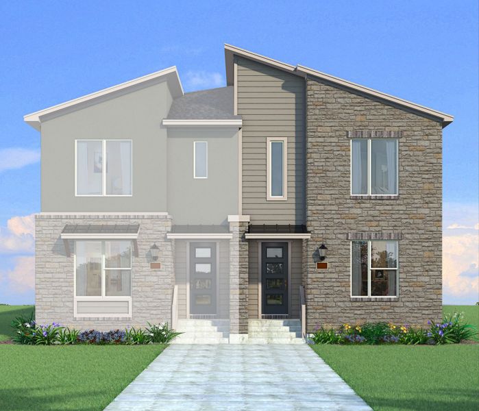 Representative exterior photo of a completed home built from the Bristol by Mattamy Homes in Collin Creek, Plano, TX (Image 2).