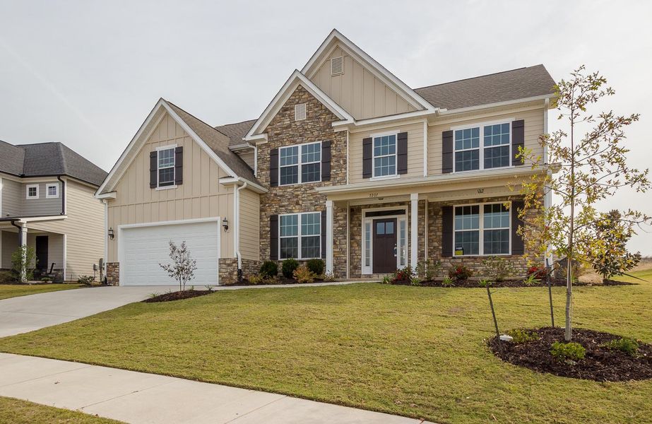 Representative exterior photo of a completed home built from the Durham Hill by Ivey Homes in Tillery Park, Grovetown, GA (Image 26).
