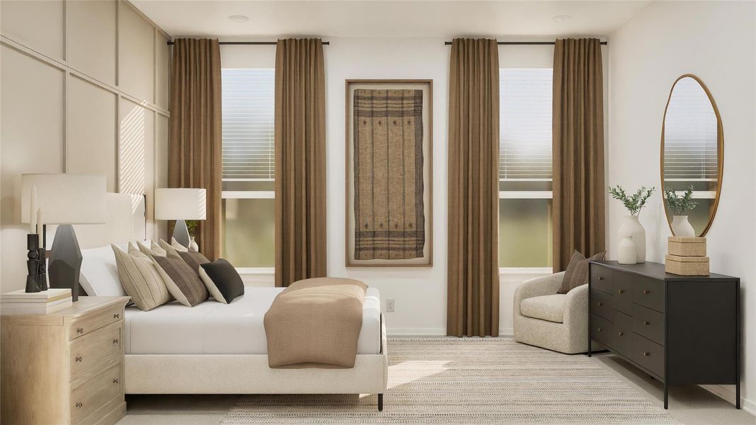 Furnished interior view inside a new home in The Highlands, Porter (Image 20). Furnished interior view inside a new home in The Highlands, Porter (Image 20).
