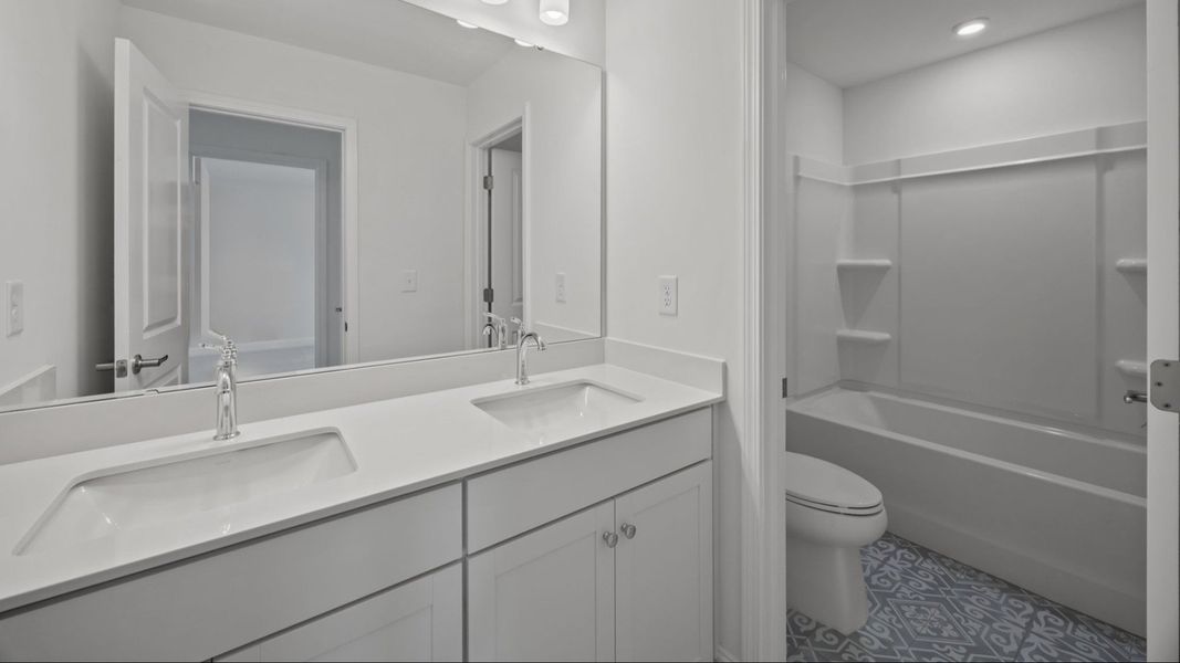 The Burton Plan in Farms at Bellingham by DRB Homes in Charlotte NC - Bathroom