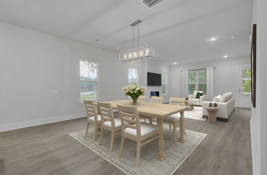 Dining Area and Family Room