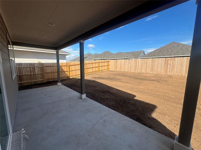 Exterior details and patio area of a home in Rolling Glen, Hutto (Image 3). Exterior details and patio area of a home in Rolling Glen, Hutto (Image 3).