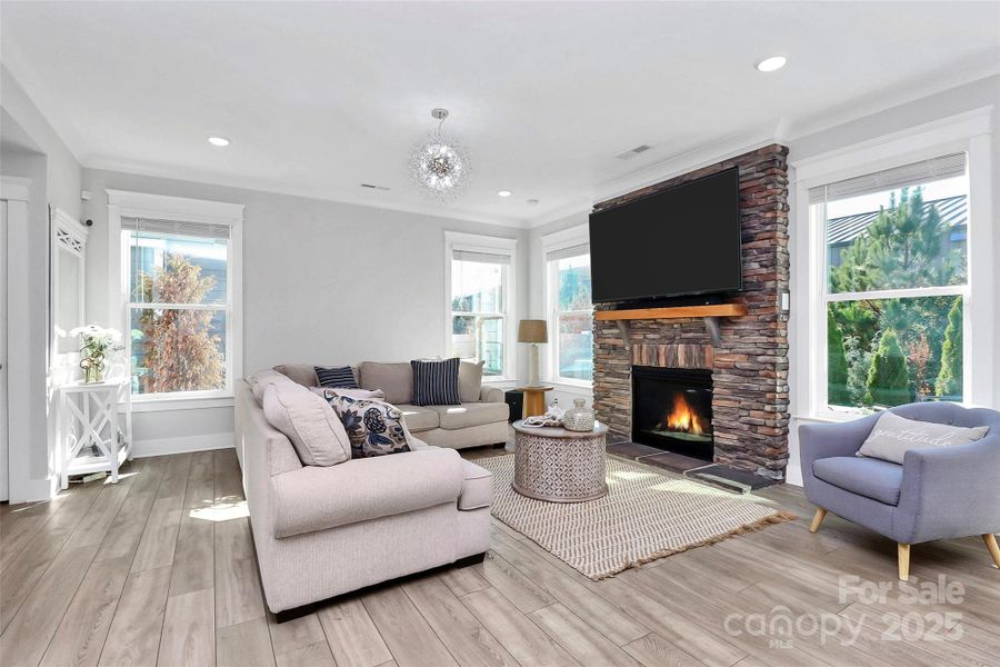 Open Floor Plan Fireplace
