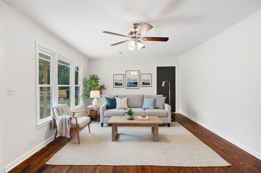 Furnished interior view inside a new home in , Paris (Image 3).