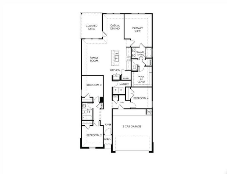 2D floor plan layout of this home in Landing Meadows - Premier Series, New Caney, TX (Image 2). 2D floor plan layout of this home in Landing Meadows - Premier Series, New Caney, TX (Image 2).