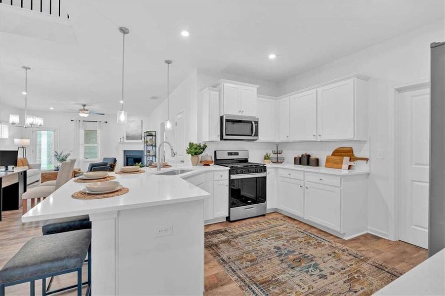 Furnished interior in a model home at The View at Groover's Lake in Lithia Springs (Image 27).