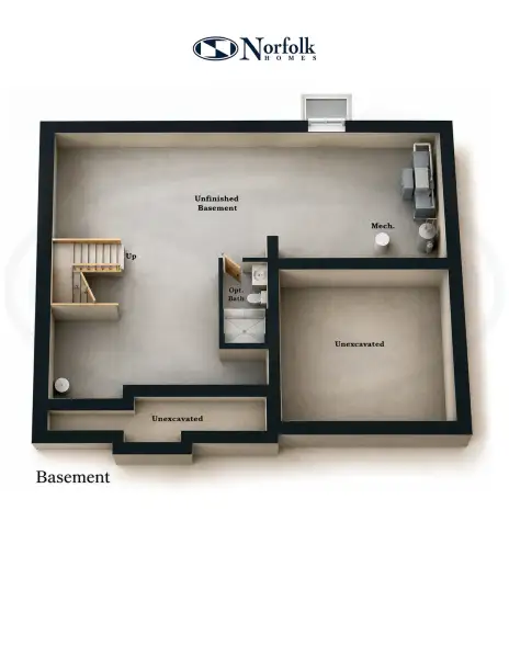 2D floor plan layout for the The Briarhaven III by Norfolk Homes in Offsite Builds Southern Michigan, Ann Arbor, MI (Image 29).