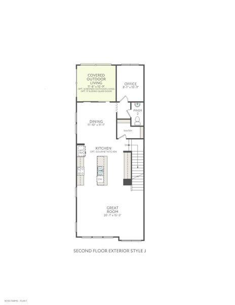 2D floor plan layout of this home in Ross Farms, Charlotte, NC (Image 5).