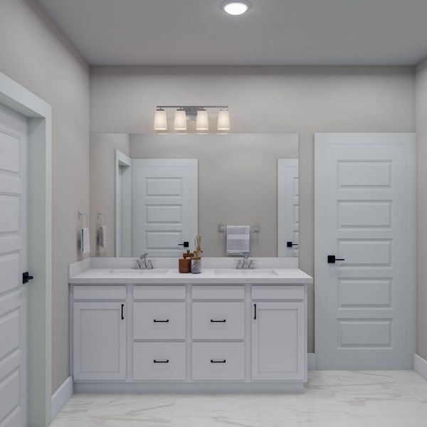 Representative furnished interior of a home built from the Carmine by Tri Pointe Homes in Trillium, Richmond (Image 20).