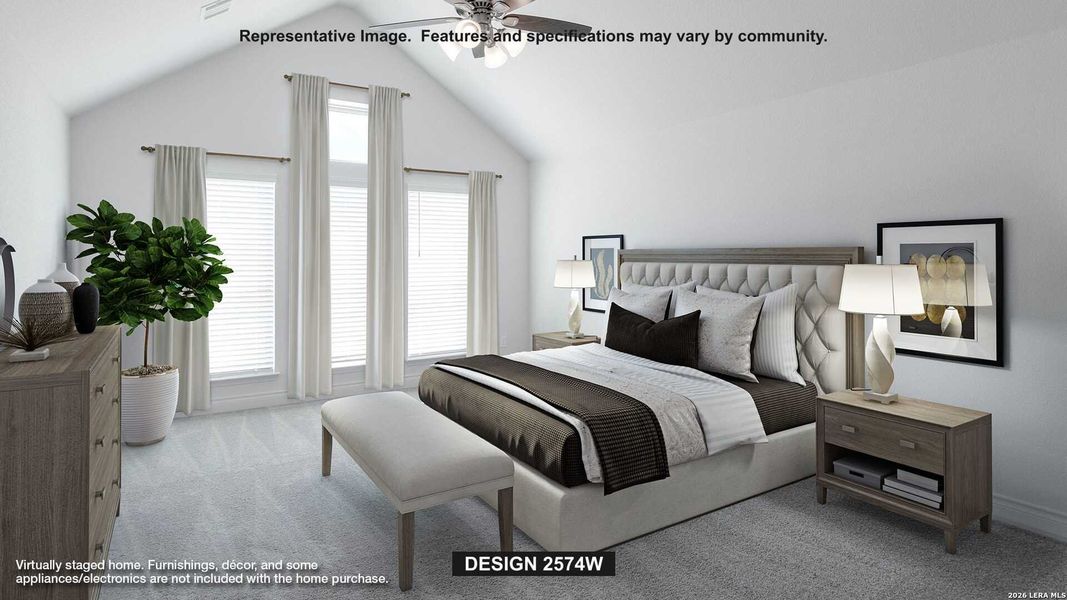Furnished interior view inside a new home in Meadows of Mill Creek, Seguin (Image 3).