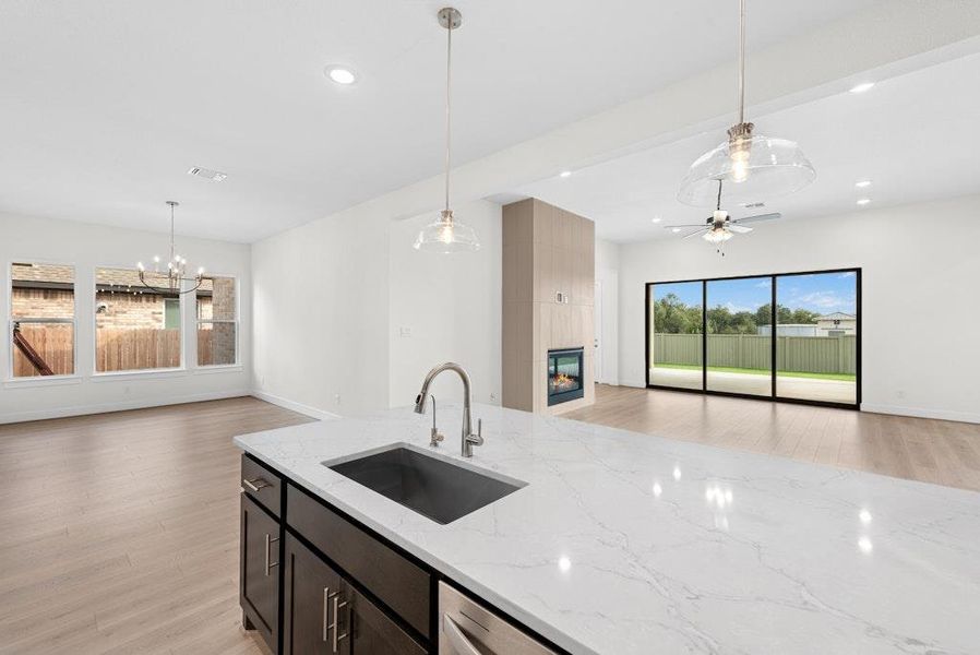 Furnished interior view inside a new home in Santa Rita Ranch, Liberty Hill (Image 9).