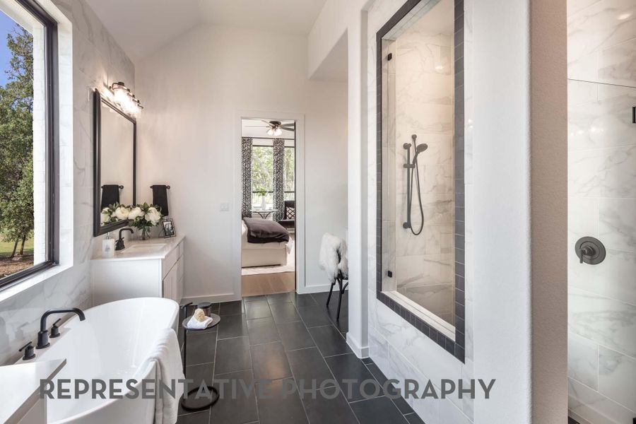 Furnished interior view inside a new home in The Woodlands Hills, Willis (Image 14).