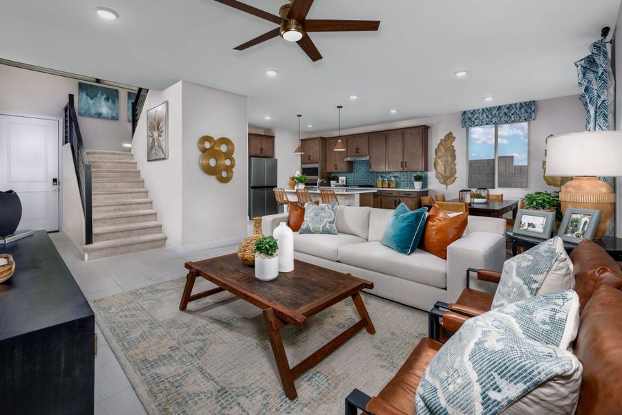 Great Room | Chartreuse | Greenpointe at Eastmark | New homes in Mesa, Arizona | Landsea Homes