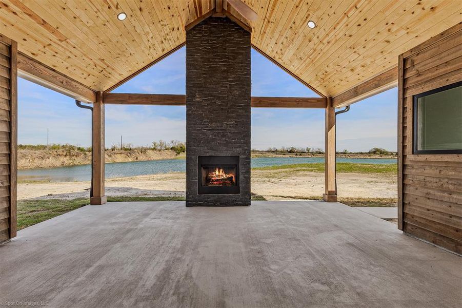 Spend your nights on this backporch with ceiling fan, wood burning fireplace and these views!!!!