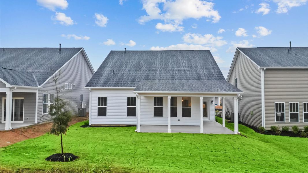 Notable exterior includes a rear covered porch designed for year-round enjoyment Notable exterior includes a rear covered porch designed for year-round enjoyment