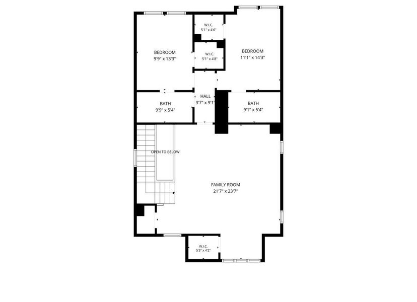 2D floor plan layout of this home in Spring Valley Creek, Houston, TX (Image 7).
