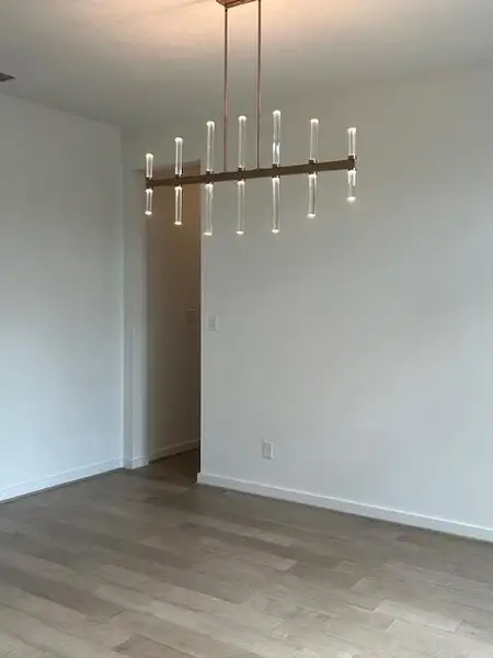 View of the dining room which is at the front of the home.