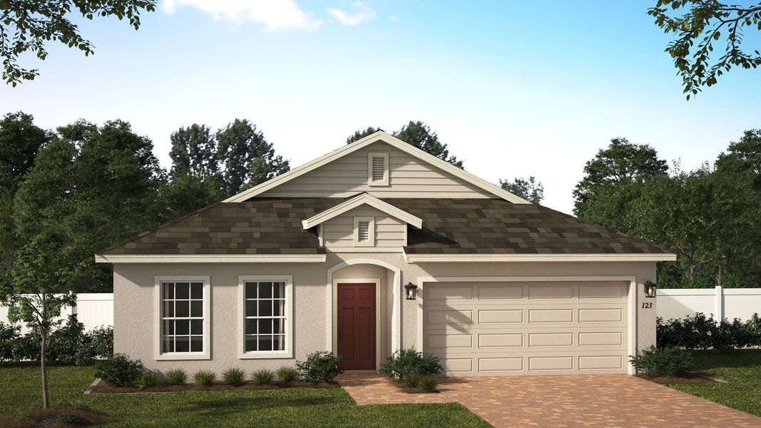 Elevation 2 with Optional Siding | Kensington Flex | New Homes in Florida | Landsea Homes