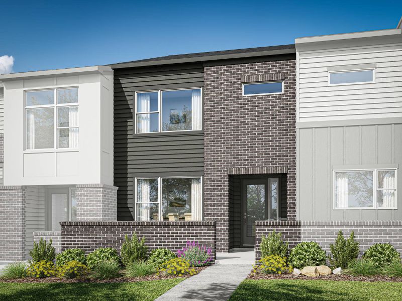 Representative exterior photo of a completed home built from the Sampson by Tri Pointe Homes in The Townes at NoVi, Pittsboro, NC (Image 2).