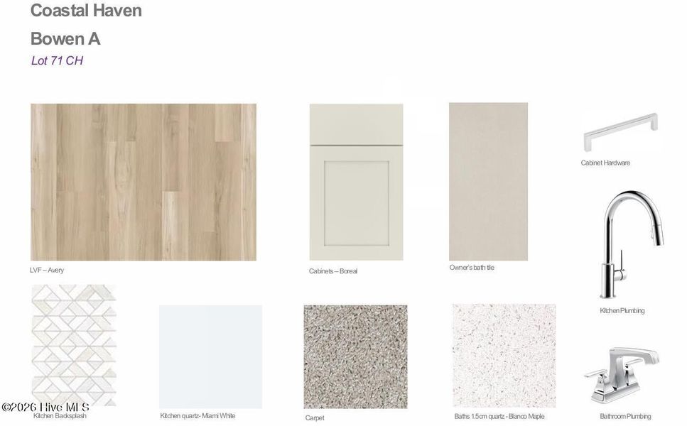 Sample of building materials used in homes in Coastal Haven, Leland (Image 7).