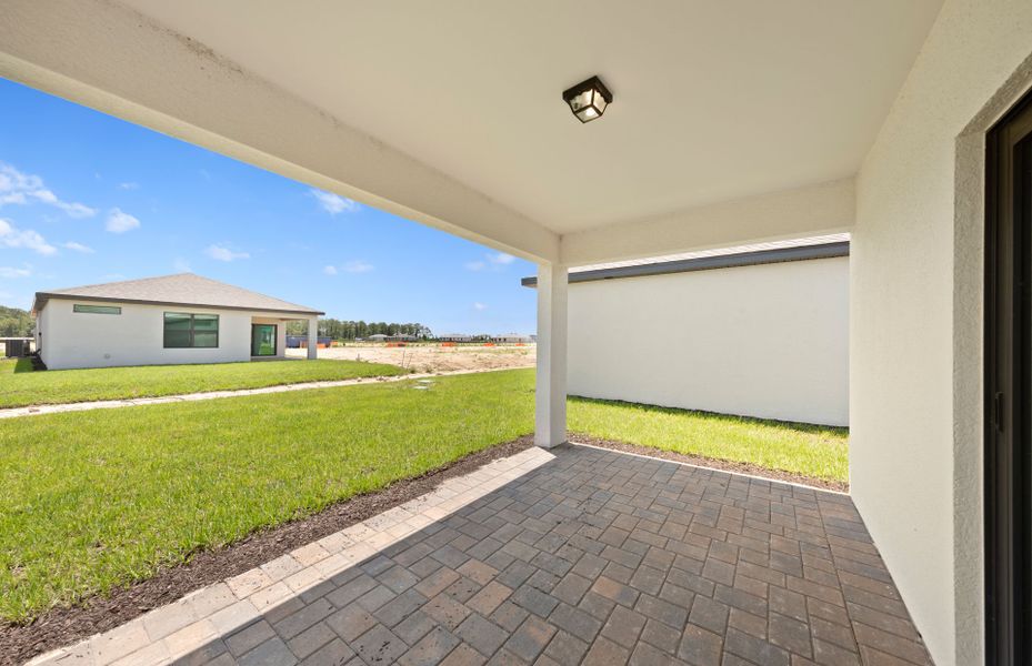Covered spacious patio