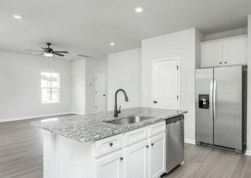 The kitchen comes with brand new stainless-steel appliances