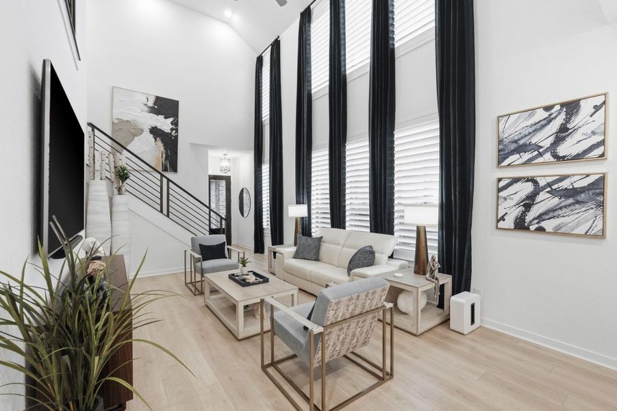 Furnished interior view inside a new home in Bridgeland Central, Cypress (Image 28).