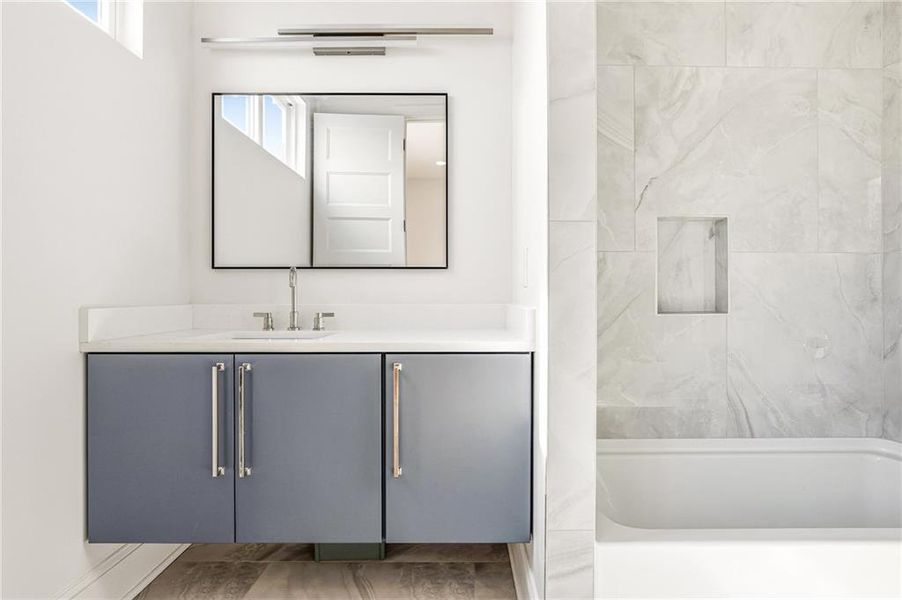 Furnished interior view inside a new home in , Atlanta (Image 32).