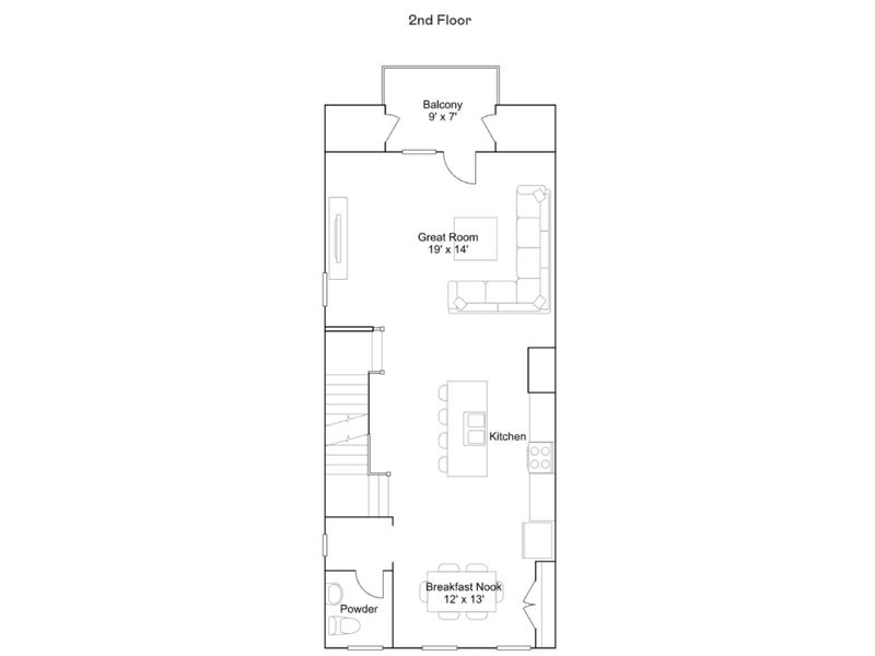 2D floor plan layout of this home in , Mooresville, NC (Image 3).