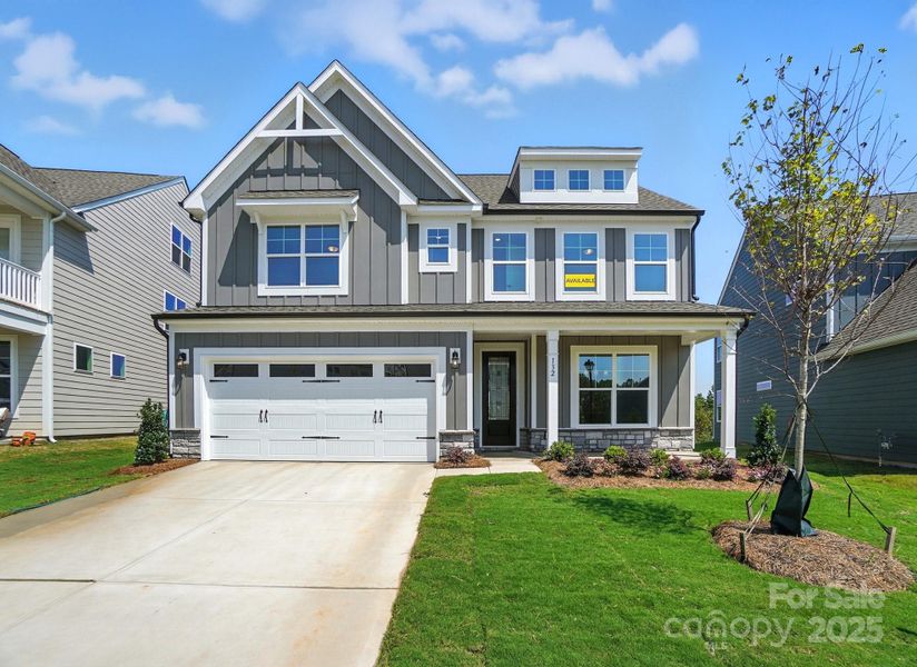 Front exterior of a new home in Summerlin, Mooresville, NC, highlighting curb appeal (Image 23).